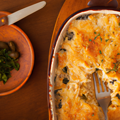 Escondidinho de batata-baroa com bacalhau e azeite de ervas