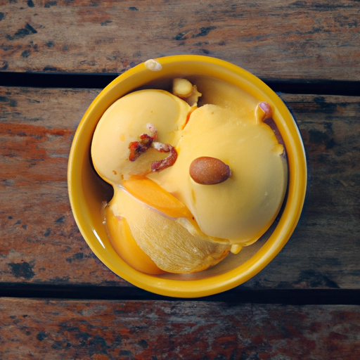 Gelado de Manga com Castanhas de Caju Caramelizadas