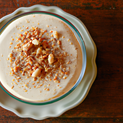 Torta de Banana com Creme de Coco e Amendoim Crocante